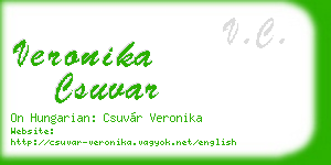 veronika csuvar business card